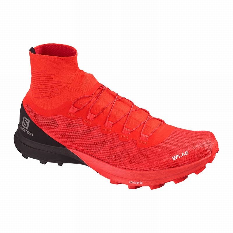 Salomon S/LAB SENSE 8 SOFTGROUND Zapatillas Trail Running Hombre - Rojas / Negras - Colombia (14792-